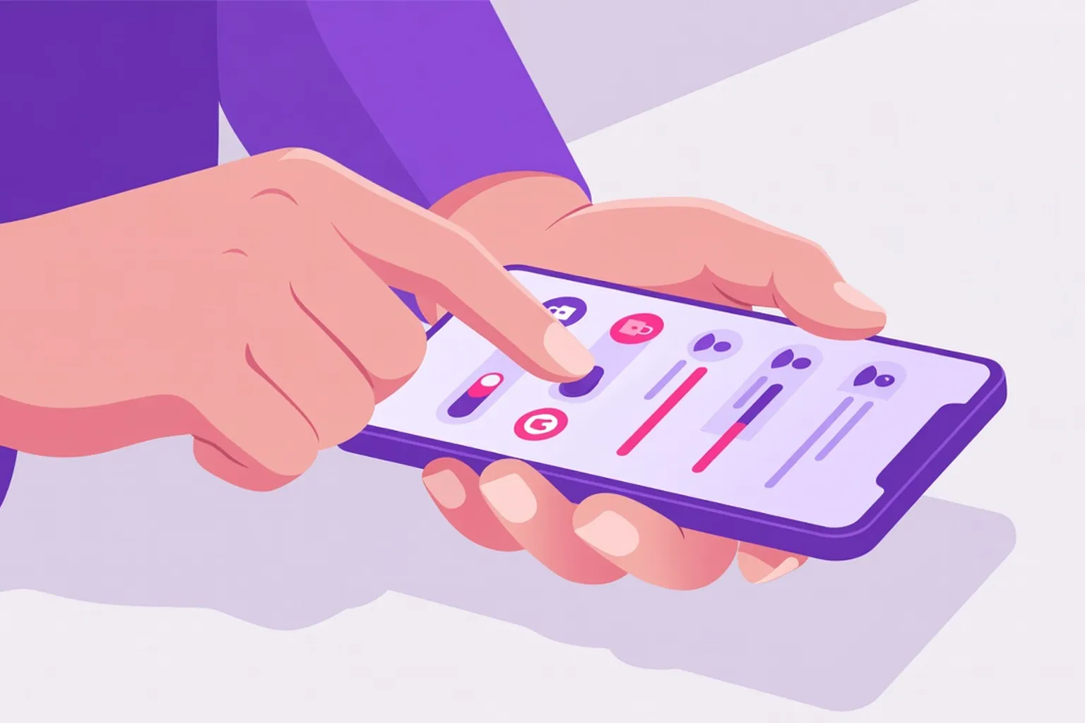 Parent configurant le contrôle parental sur un smartphone