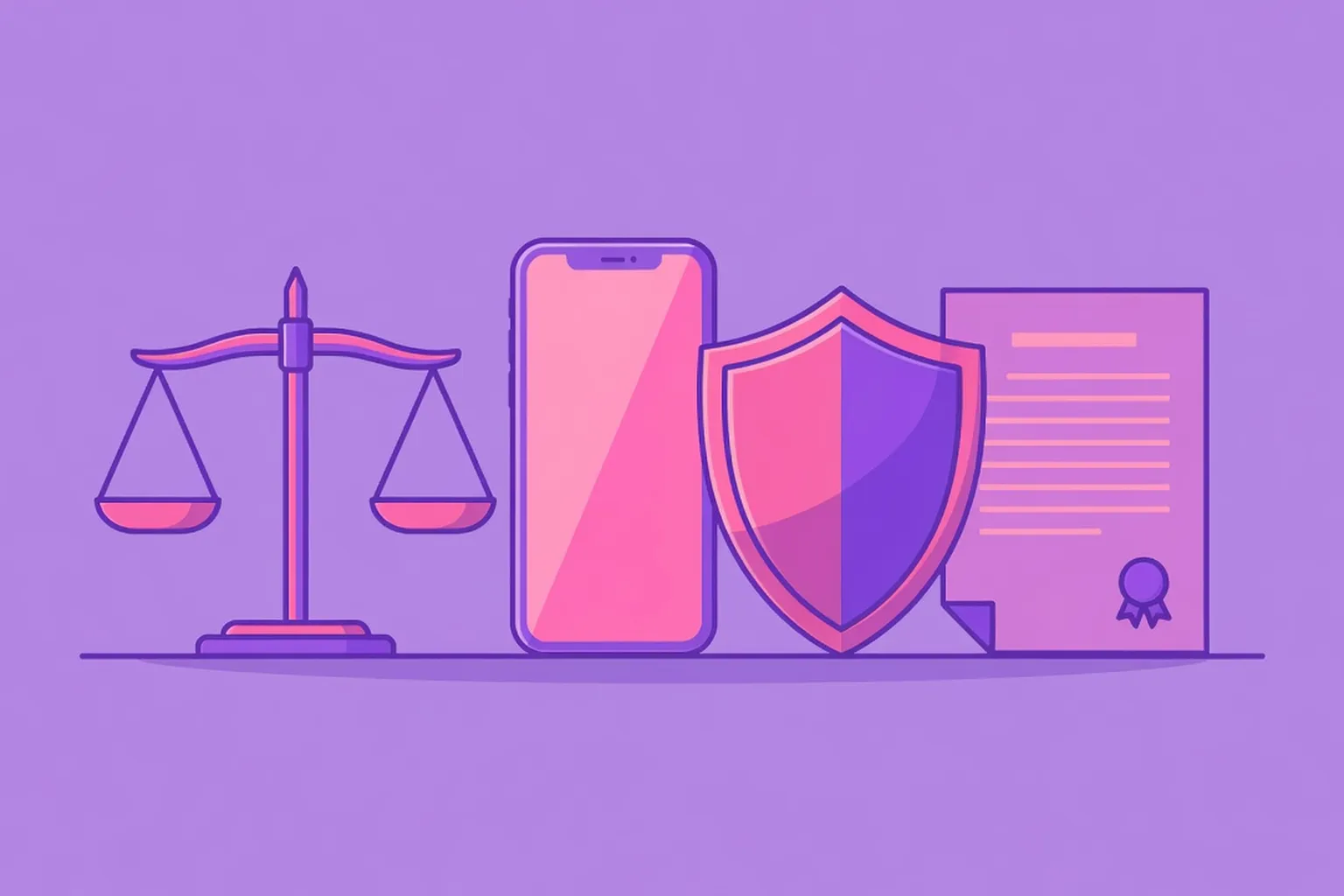 Balance de la justice et symboles du droit numérique des mineurs